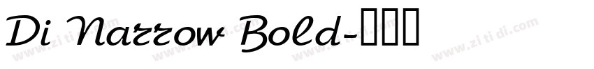 Di Narrow Bold字体转换